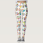 Colorful Doggie Paws Leggings (Voorkant)