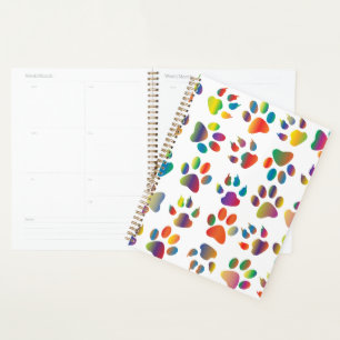 Colorful Doggie Paws Planner