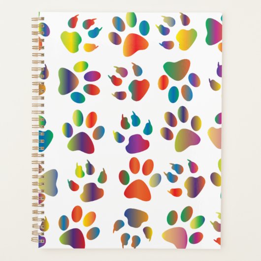 Colorful Doggie Paws Planner (Voorkant)