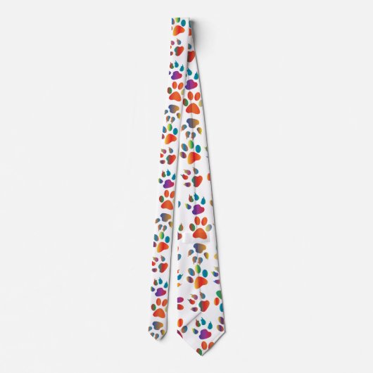 Colorful Doggie Paws stropdas (Achterkant)