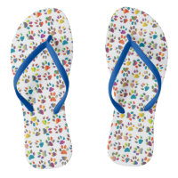 Colorful Doggie Paws Teenslippers