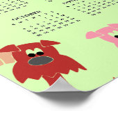 Colorful Dogs Design 2026 Calendar Poster (Hoek)