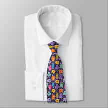 Colorful Dogs Neck Tie