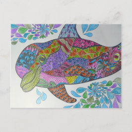 Colorful Dolphin Briefkaart