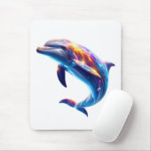Colorful Dolphin Cute Arts Muismat (Met muis)