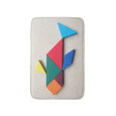 Colorful Dolphin Tangram Badmat (Voorkant Verticaal)