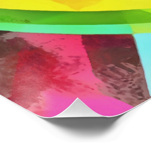 Colorful Donkey Geometric Art Abstract Perfect Poster (Hoek)