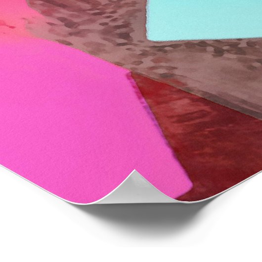 Colorful Donkey Geometric Art Abstract Poster (Hoek)