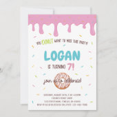 Colorful Donut and Sprinkles Personalized Birthday Kaart (Voorkant)