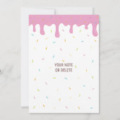 Colorful Donut and Sprinkles Personalized Birthday Kaart (Achterkant)