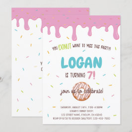 Colorful Donut and Sprinkles Personalized Birthday Kaart
