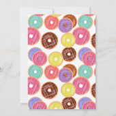 COLORFUL Donut First Birthday Uitnodiging (Achterkant)