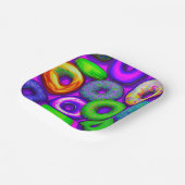 Colorful Donuts Paars Papieren Bordje (Gebogen)