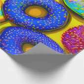 Colorful Donuts Yellow Cadeaupapier (Hoek)