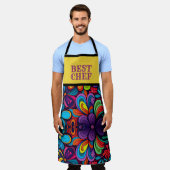 COLORFUL DOODLE ART OF FLOWERS "BEST CHEF" SCHORT (Gedragen)