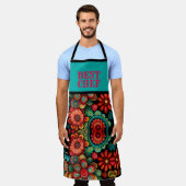 COLORFUL DOODLE ART OF FLOWERS "BEST CHEF" SCHORT (Gedragen)