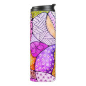 Colorful Doodle Art Thermal Tumbler Thermosbeker (Gedraaid links)