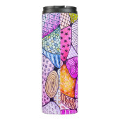 Colorful Doodle Art Thermal Tumbler Thermosbeker (Achterkant)
