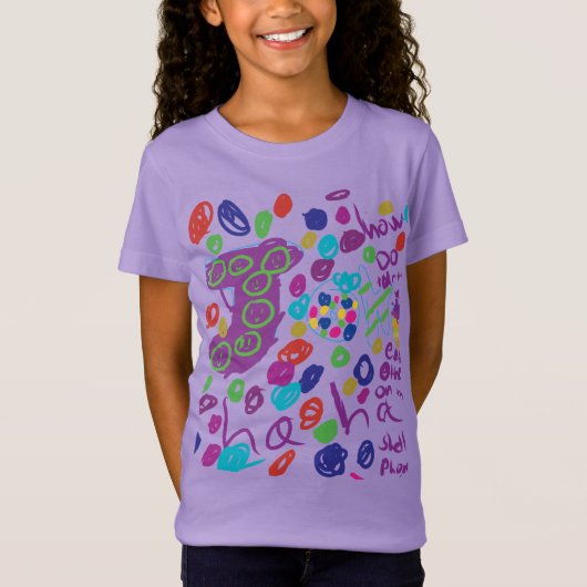 Colorful Doodle Chaos for Kids T-shirt (Voorkant)