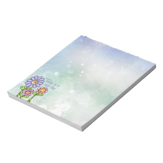 Colorful Doodle Flower Trio Notitieblok (Linkerzijde)