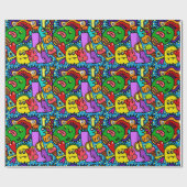 Colorful Doodle Monsters All Occasion Gift Cadeaupapier (Vlak)