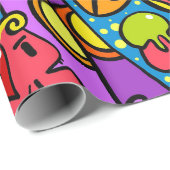 Colorful Doodle Monsters All Occasion Gift Cadeaupapier (Rol Hoek)