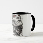 Colorful Doodle Pattern Coffee Mug | Cute Cartoon Mok (Voorkant rechts)