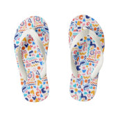 🌈 Colorful Doodle Pattern Flip Flops (Voetbed)
