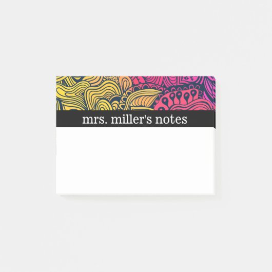 Colorful Doodles Post-it® Notes (Voorkant)