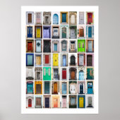 Colorful Doors Collage Poster (Voorkant)