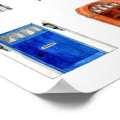 Colorful Doors Illustration Poster (Hoek)