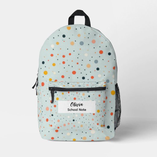 Colorful Dot Back to School Supplies Bedrukte Rugzak (Voorkant)