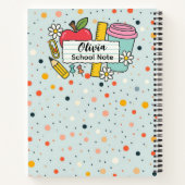 Colorful Dot Back to School Supplies  Notitieboek (Achterkant)