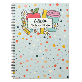Colorful Dot Back to School Supplies  Notitieboek