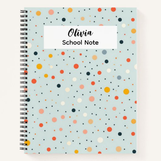 Colorful Dot Back to School Supplies Notitieboek (Voorkant)