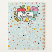 Colorful Dot Back to School Supplies  Planner (Achterkant)