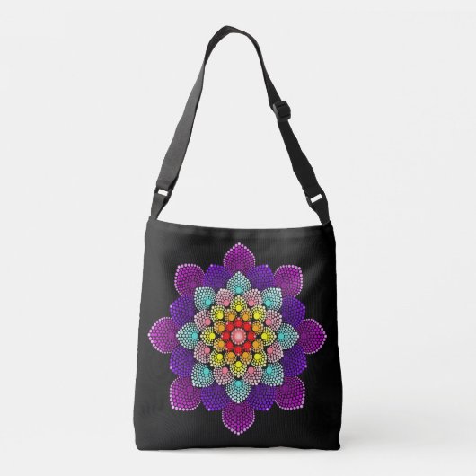 Colorful Dot Mandala Crossbody Tas (Achterkant)