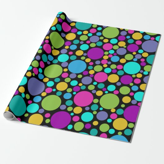 Colorful Dot Wrapping Paper Cadeaupapier (Uitgerold)