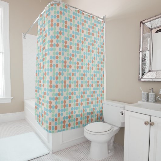 Colorful Dots Pattern Shower Curtain Douchegordijn (In situ)