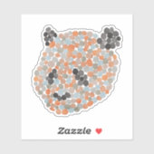 Colorful Dotted Panda Beer Sticker (Vel)