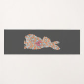 Colorful Dotted Rabbit Yogamat (Voorkant (horizontaal))