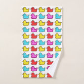 Colorful Dotty Duck Pattern White Bad Handdoek (Handdoek)