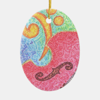 Colorful Double Bass and Clef - Ornament