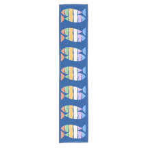 Colorful Double Fish Design Table Runner