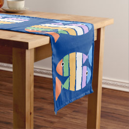Colorful Double Fish Design Table Runner Korte Tafelloper
