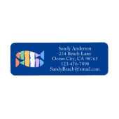 Colorful Double Fish-ontwerp Etiket (Voorkant)