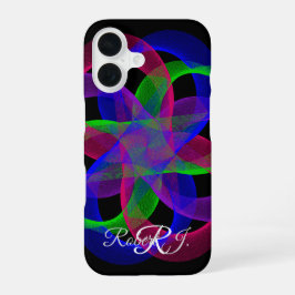 Colorful Double Loop Mesh Geometric iPhone 16 Case iPhone 16 Hoesje