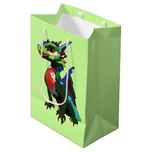Colorful Dragon Art Medium Cadeauzakje (Voorkant Gekanteld)