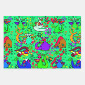 Colorful Dragon Cartoon Cadeauset Inpakpapier Vel (Voorkant 2)