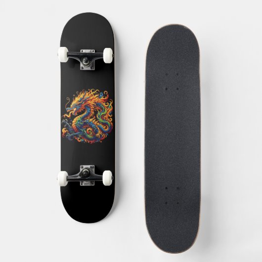 Colorful Dragon Persoonlijk Skateboard (Voorkant)